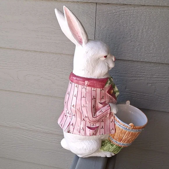 Vintage Italian Pottery 19 Ceramic Rabbit Bunny Planter Vase ...